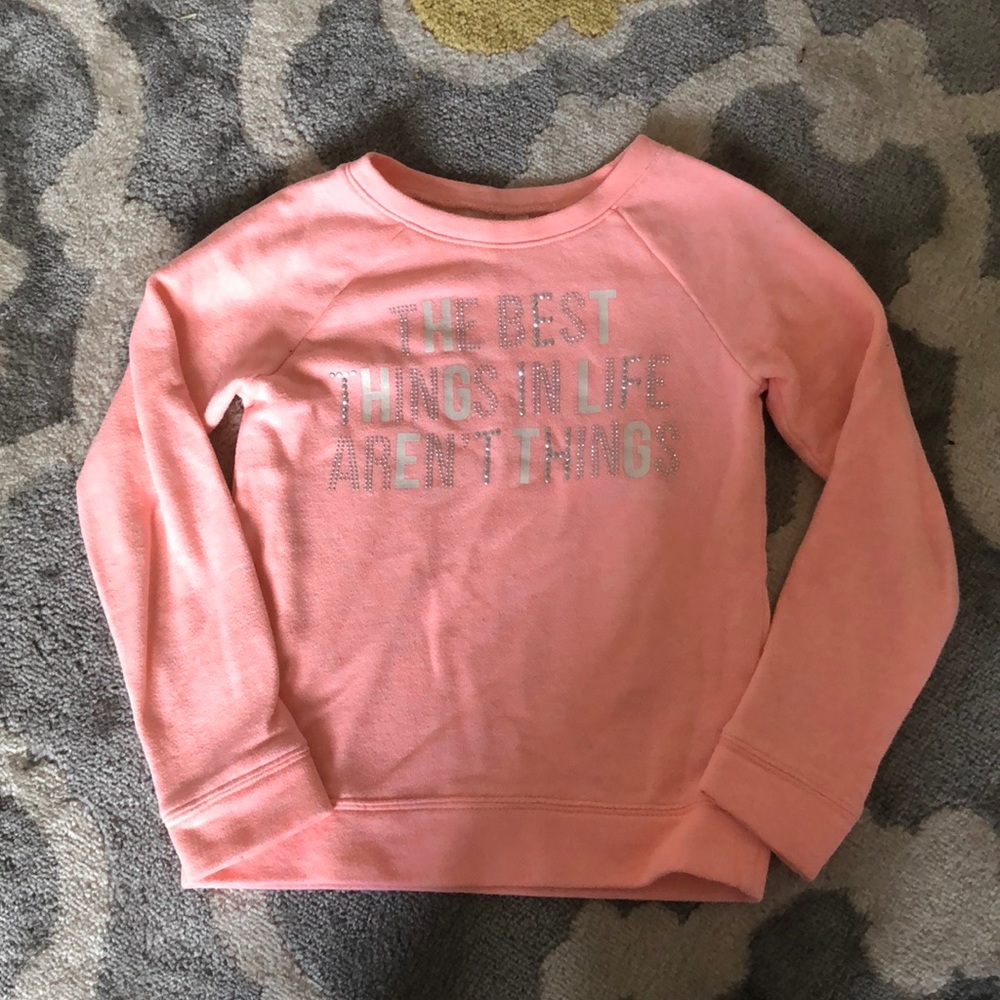 Girls pink sweater